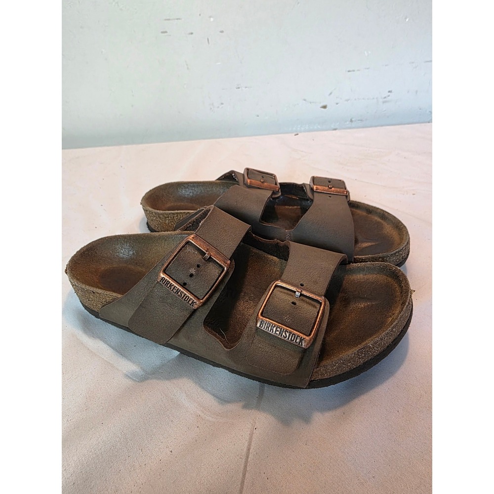 Birkenstock Arizona Brown Two Strap Buckle Sandals Made in Germany Size 34 L3 M3